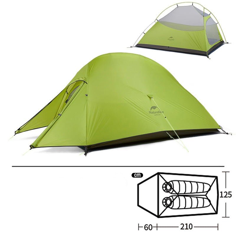 Barraca Cloud UP 2 pessoas Naturehike Material 20D cor verde claro 4000mm de impermeabilidade