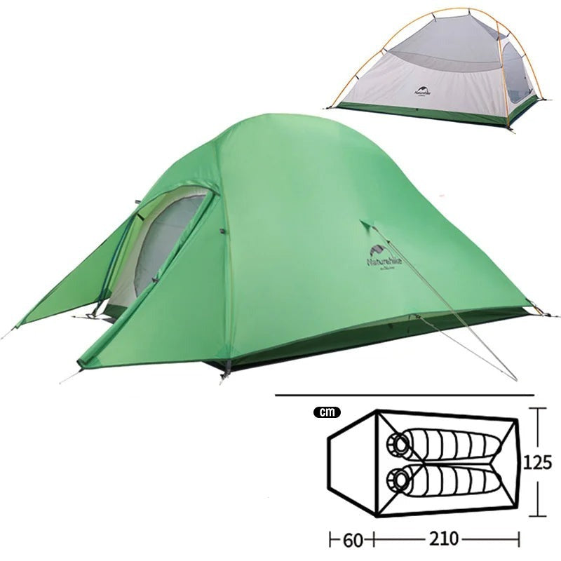 Barraca Cloud Up 210t Naturehike 3000mm de impermeabilidade verde