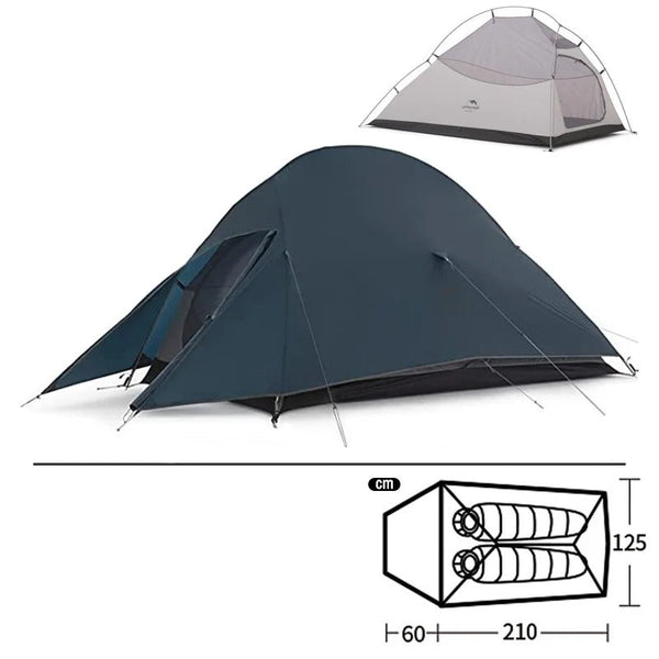 Barraca Cloud UP 2 pessoas Naturehike Material 20D cor azul 4000mm de impermeabilidade